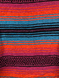 Image 2 of Hot Pink/Turquoise/Orange Baja Blanket