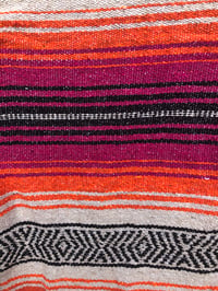 Image 2 of Fuchsia/Tan/Orange Baja Blanket