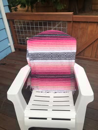Image 2 of Pink/Light Pink/White Baja Blanket