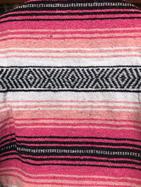 Image 1 of Pink/Light Pink/White Baja Blanket 