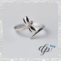 Image 1 of Adjustable dragonfly ring