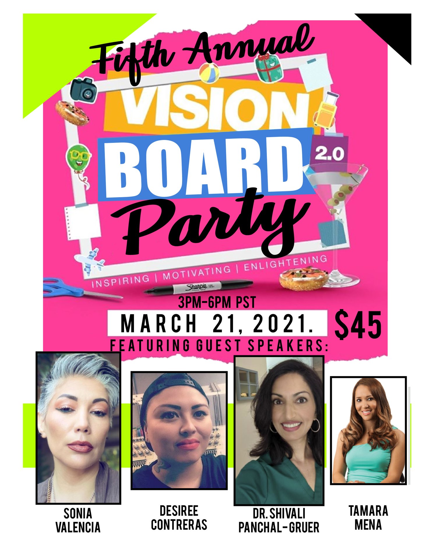 Fifth Annual Vision Board Party | Stay Chula Apparel
