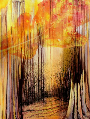Autumn Path, Framed Print
