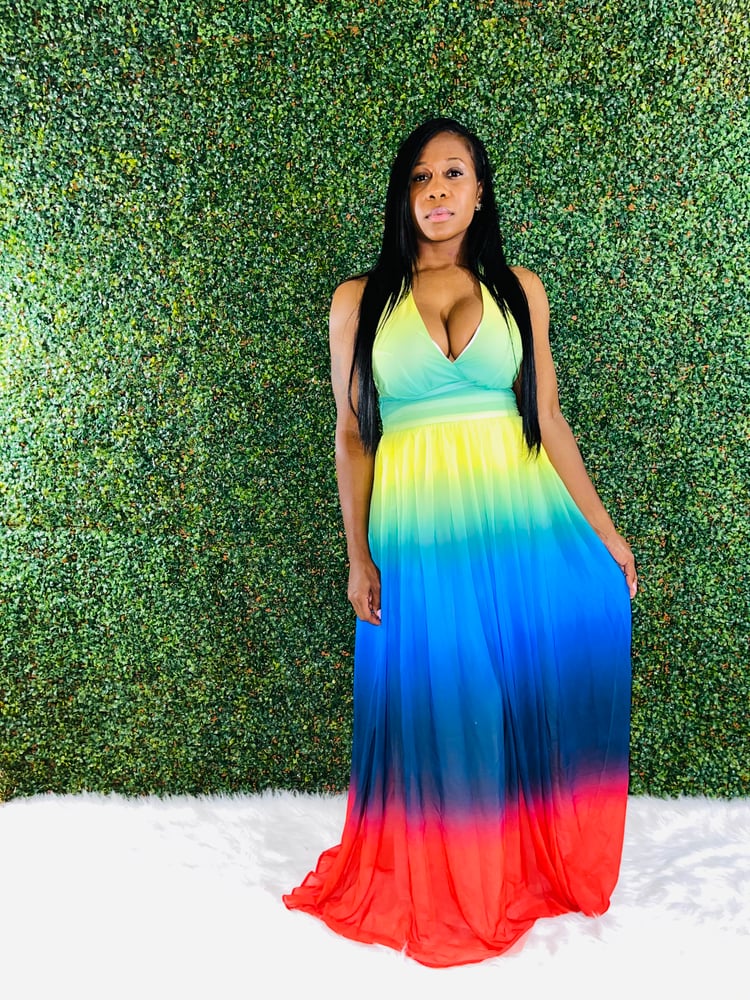Image of Multi Shade Maxi Dress