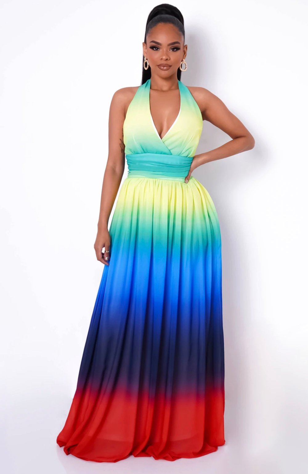Image of Multi Shade Maxi Dress 