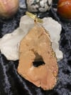 Tangerine Aura Druzy Keychain
