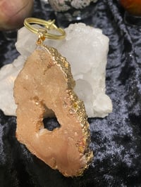 Image 3 of Tangerine Aura Druzy Keychain