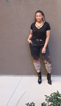 Image 2 of Tie dye bleach burnout custom sweatpants 