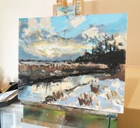 Image 2 of Winter Morning by the River (Original Painting)