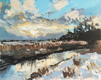 Image 1 of Winter Morning by the River (Original Painting)