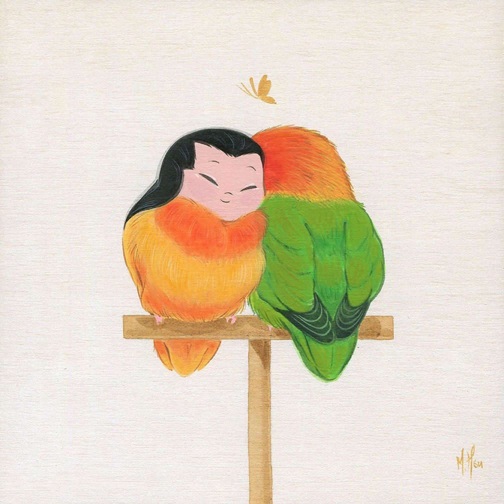 Love Birds  - Joy Original Painting