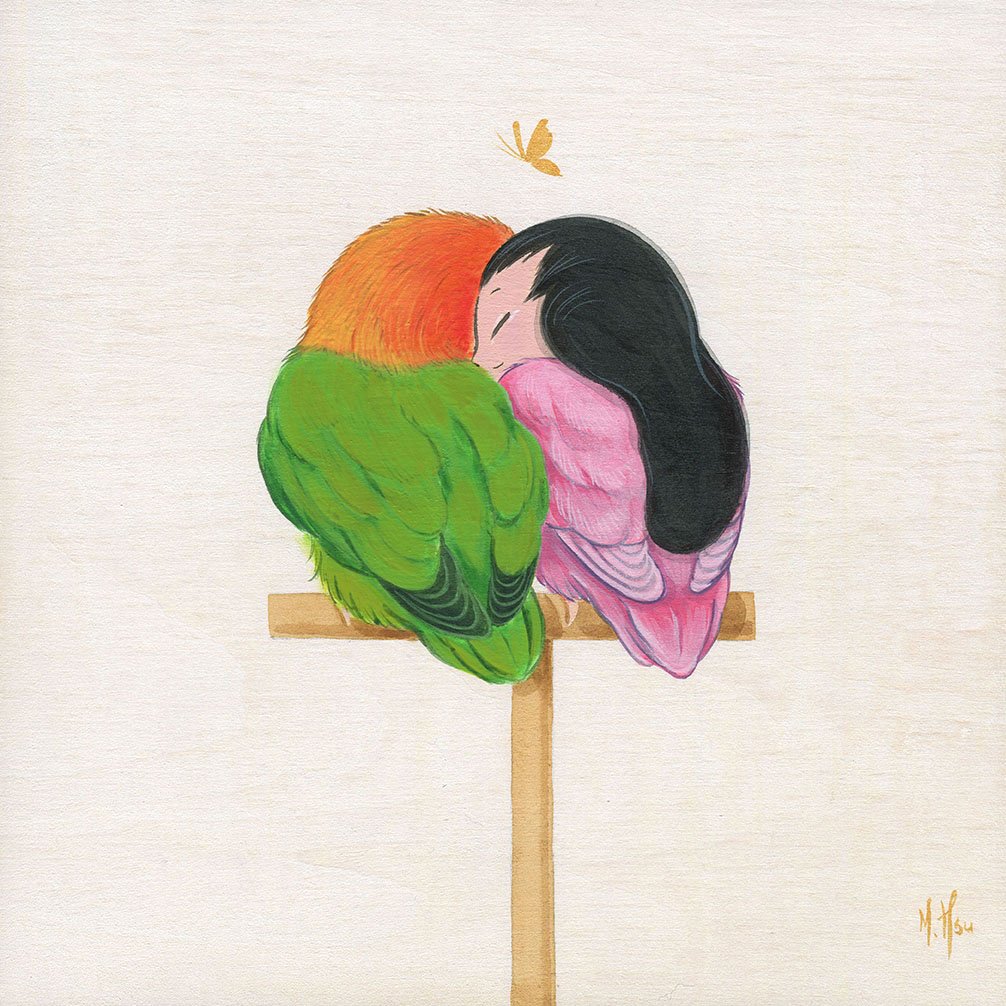 Love Birds - Love Original Painting