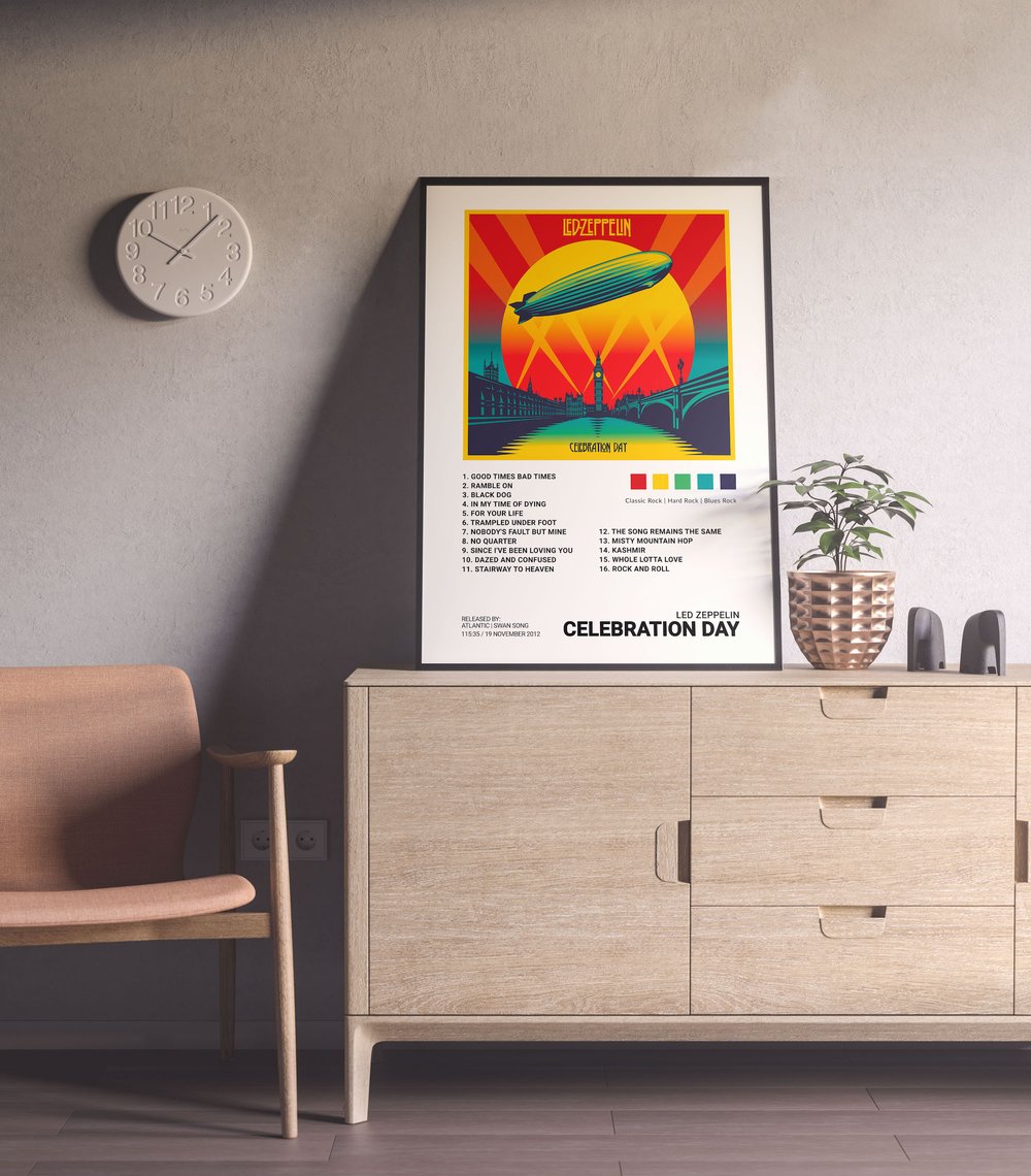 Led Zeppelin - Celebration Day, Album Cover Poster Print