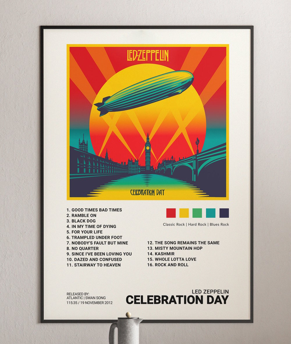 udstilling nedbryder klassekammerat Led Zeppelin - Celebration Day, Album Cover Poster Print | Architeg Prints
