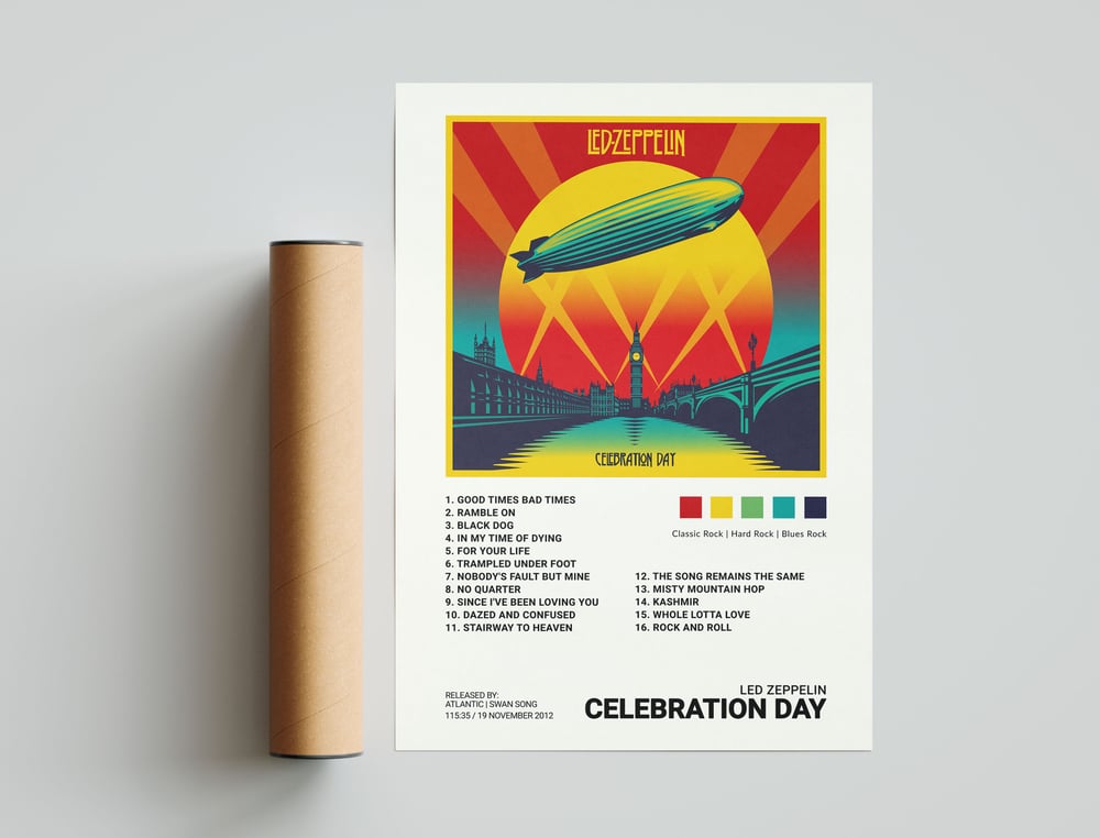 Led Zeppelin - Celebration Day, Album Cover Poster Print