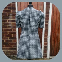 Image 4 of BLUE DENIM PUFF SLEEVE DRESS 