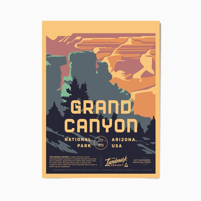 Grand Canyon National Park (South Rim) - 12x16 Poster