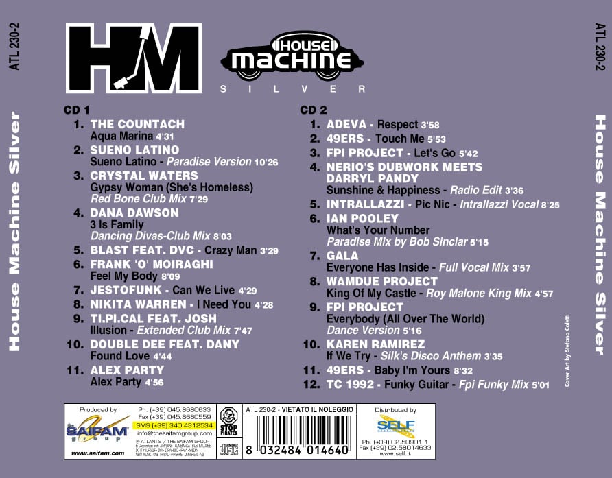 ATL230-2 // HOUSE MACHINE SILVER (DOPPIO CD COMPILATION)