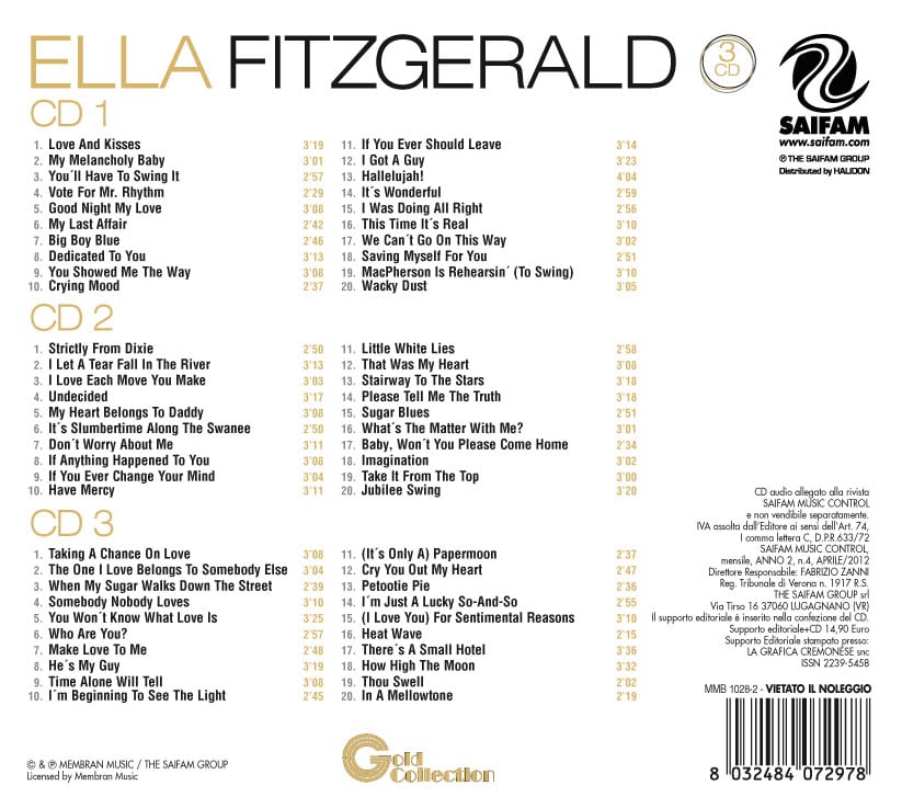 MMB1028-2 // ELLA FITZGERALD - GOLD COLLECTION (3 CD)