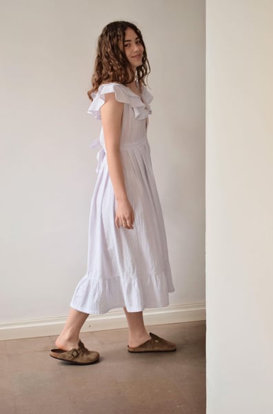 Image of EMMA Frilly Cotton Dress