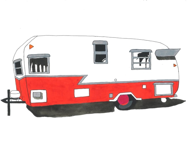 Camper painting print
