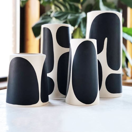Image of Large Color Block Pillar Vase