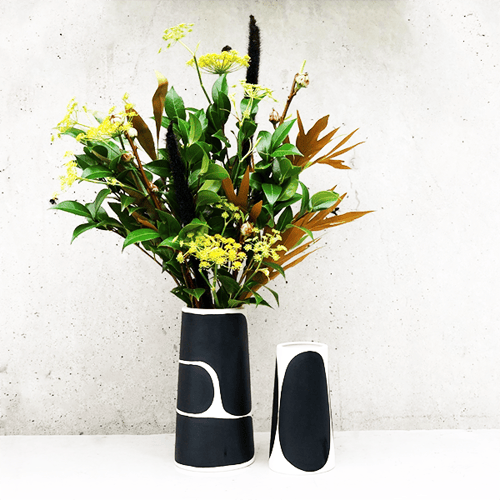 Image of Large Color Block Pillar Vase