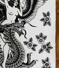 Image 2 of Lady w/ Dragon - Original 