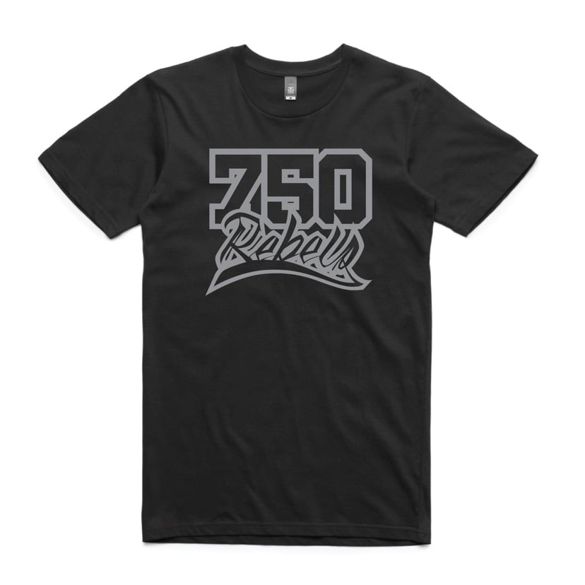 Image of 750 Rebels Grey Logo T-Shirt