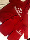 All red sweatsuit