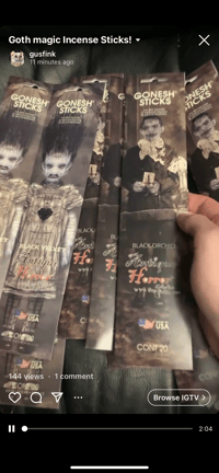 Antique horror incense 4 packs