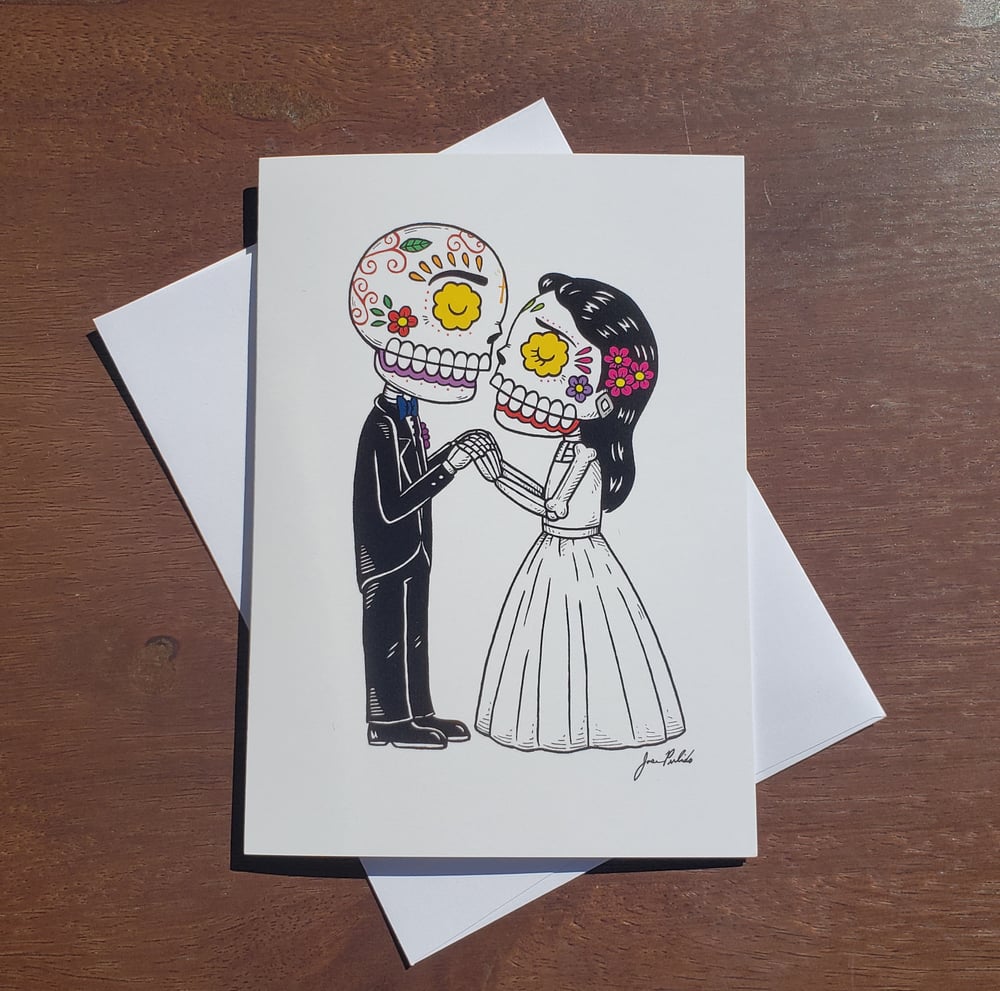 Bride/Groom Calaveras Notecard 