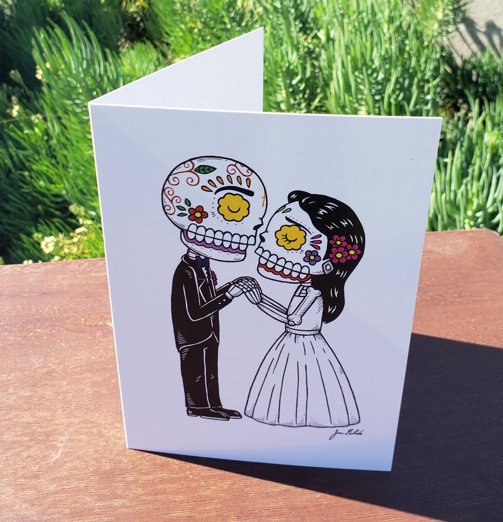 Bride/Groom Calaveras Notecard