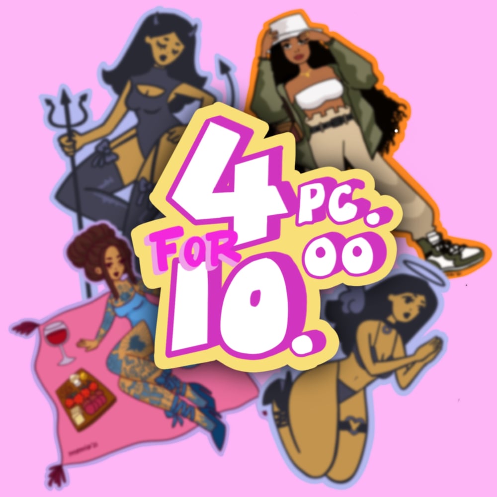 Image of Hot Girl Vinyl Sticker Bundle