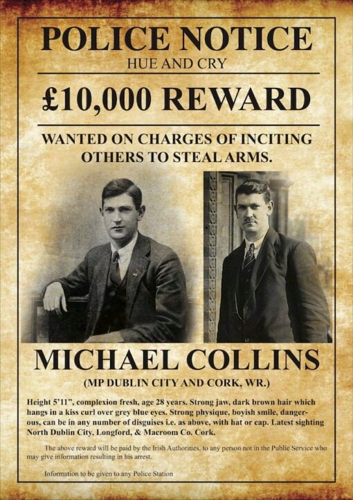 Image of Michael Collins Wanted Poster 