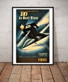 Semaine Internationale de Ski du Mont-Blonc | E Lancaster | 1951 | Art Print | Vintage Travel Poster