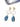 Iolite, Labradorite and Blue Quartz Earrings 