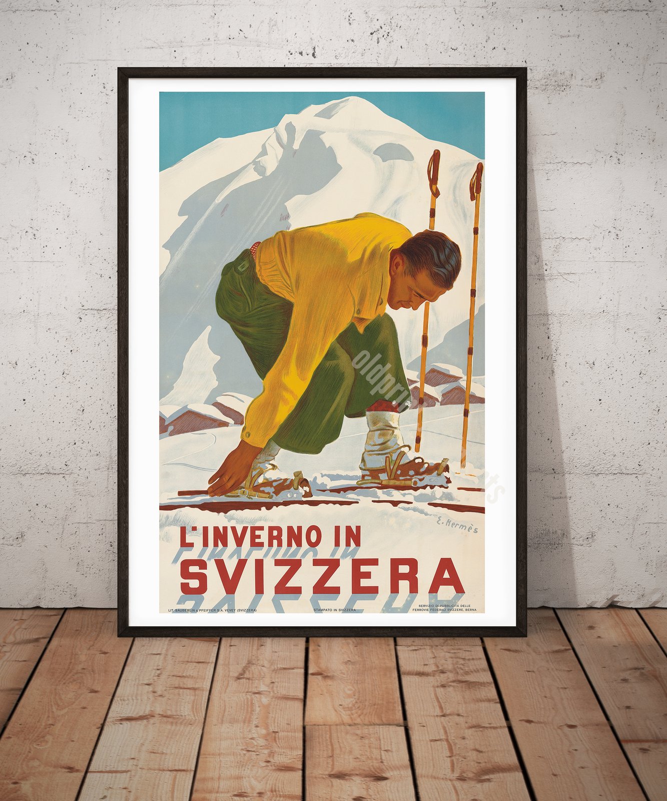 L'Inverno in Svizzera | Erich Hermes | 1938 | Wall Art Print