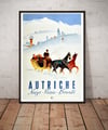 Autriche - Neige, Feerie, Beaute | Hermann Kosel | 1947 | Wall Art Print | Vintage Travel Poster