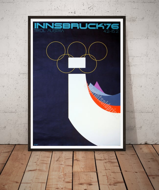 Innsbruck'76 | Arthur Zelger | 1976 | Wall Art Print | Vintage Travel Poster