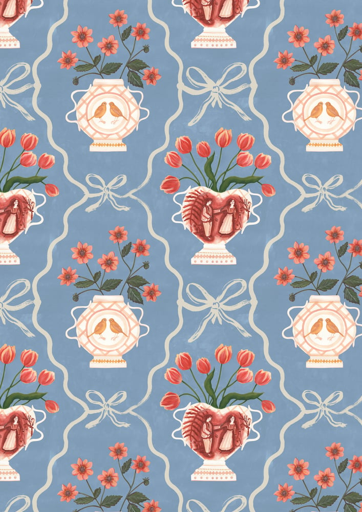 Image of Pre-order Romantic Vase Wallpaper 