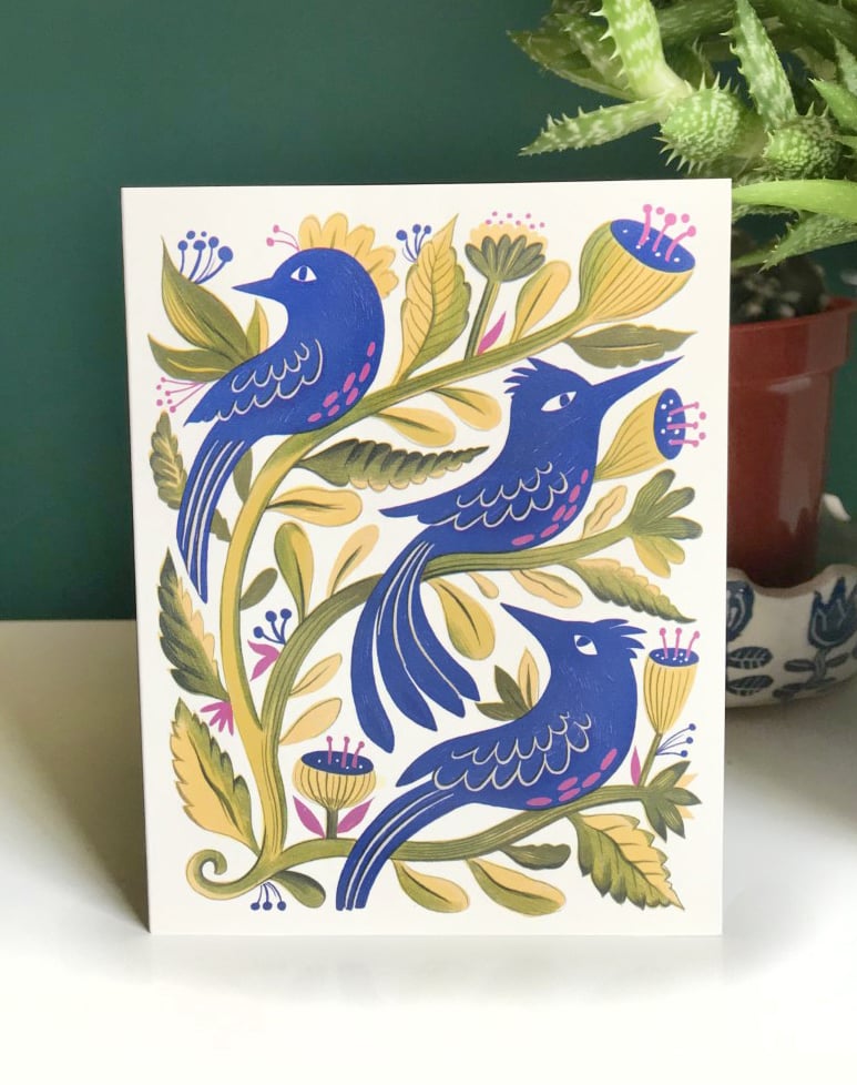 Image of Blue birds Card