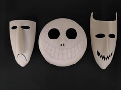 Lock, Shock and Barrel Oogie Boogie MINI Kids Masks, Nightmare Before ...