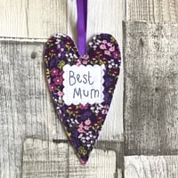 Best Mum heart hanging