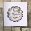 Best mummy ever embroidered card