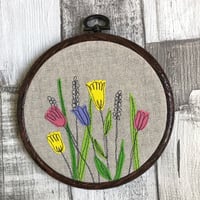 Floral Embroidery hoop-Pastels