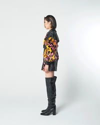 Image 4 of Leopard fur black dress.