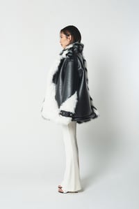 Image 3 of Black & White mustang jacket.