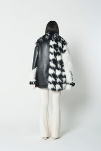 Image 4 of Black & White mustang jacket.