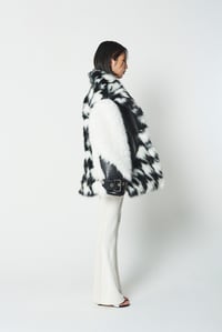 Image 5 of Black & White mustang jacket.
